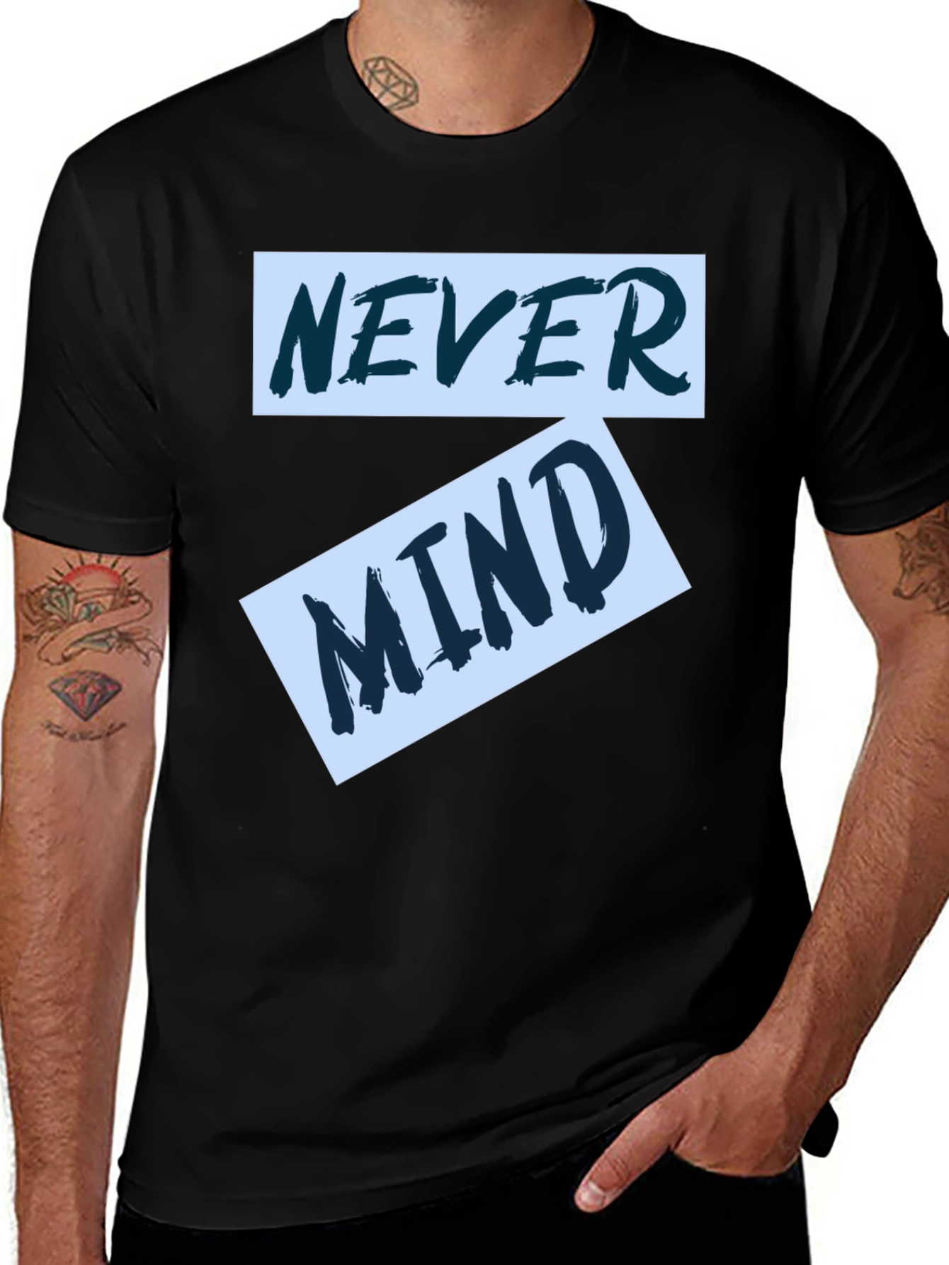 Variant 24 of Never Mind Graphic Tee - Trendy Casual Wear