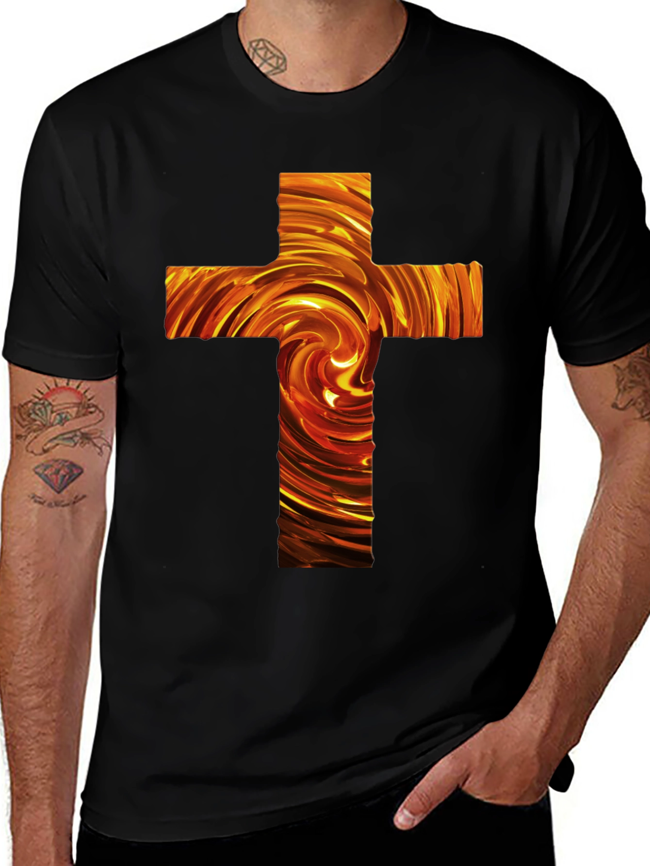 Variant 14 of Fiery Cross Graphic Tee - Bold Christian Apparel