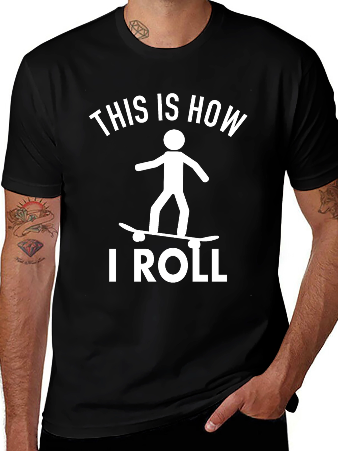 Variant 7 of This is How I Roll Skateboarder Graphic T-Shirt