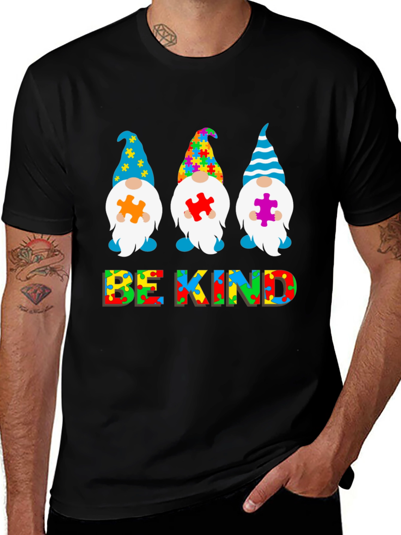 Variant 10 of Autism Awareness Gnomes T-Shirt - Be Kind