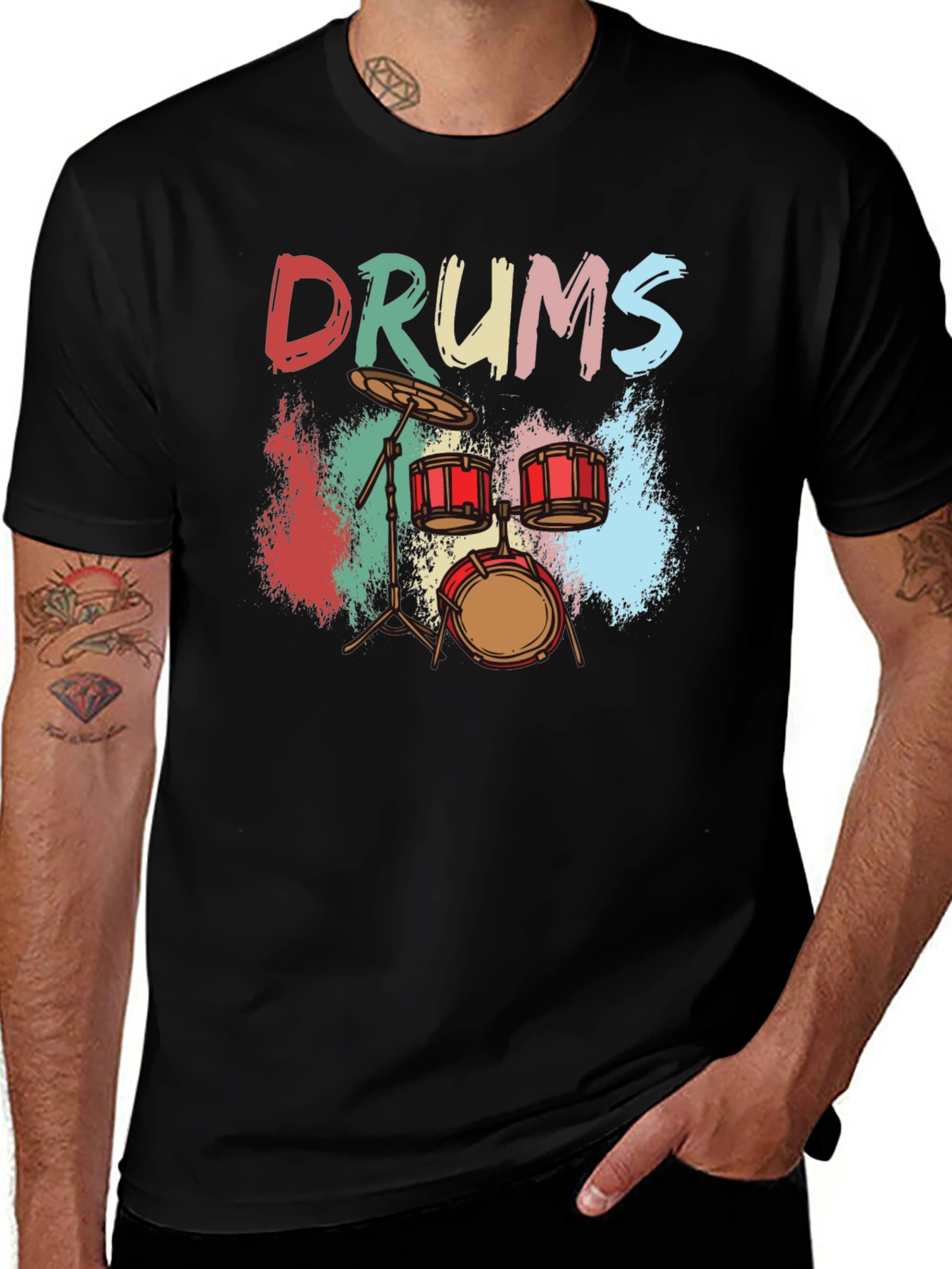 Variant 18 of Drums Graphic T-Shirt - Musician Tee