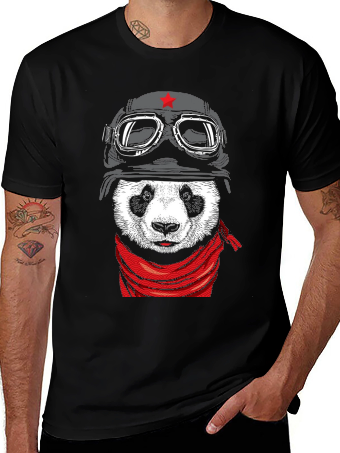Variant 19 of Panda Aviator T-Shirt - Unique Graphic Tee