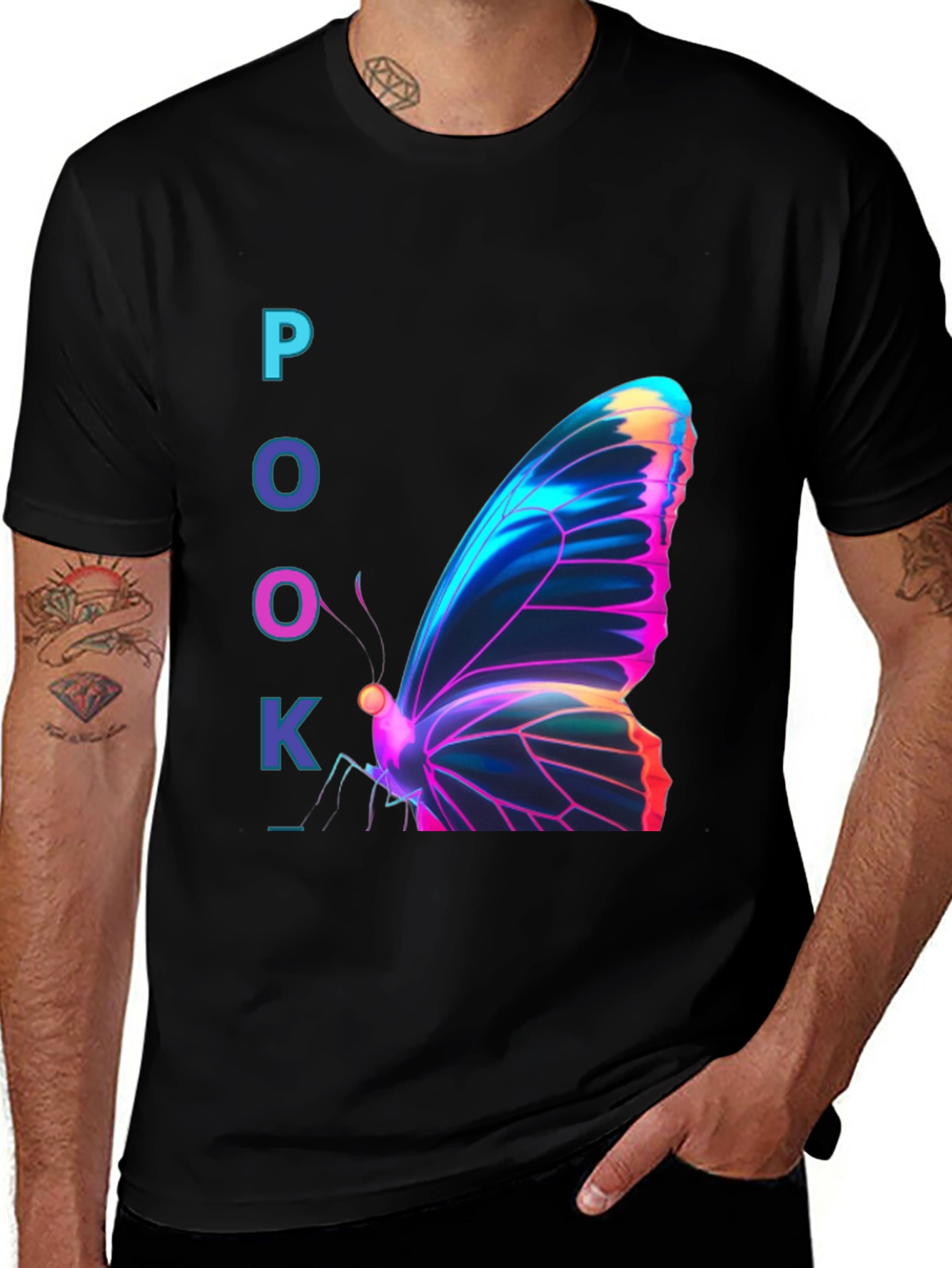 Variant 8 of POOK Butterfly Graphic Tee - Stylish Casual Comfort
