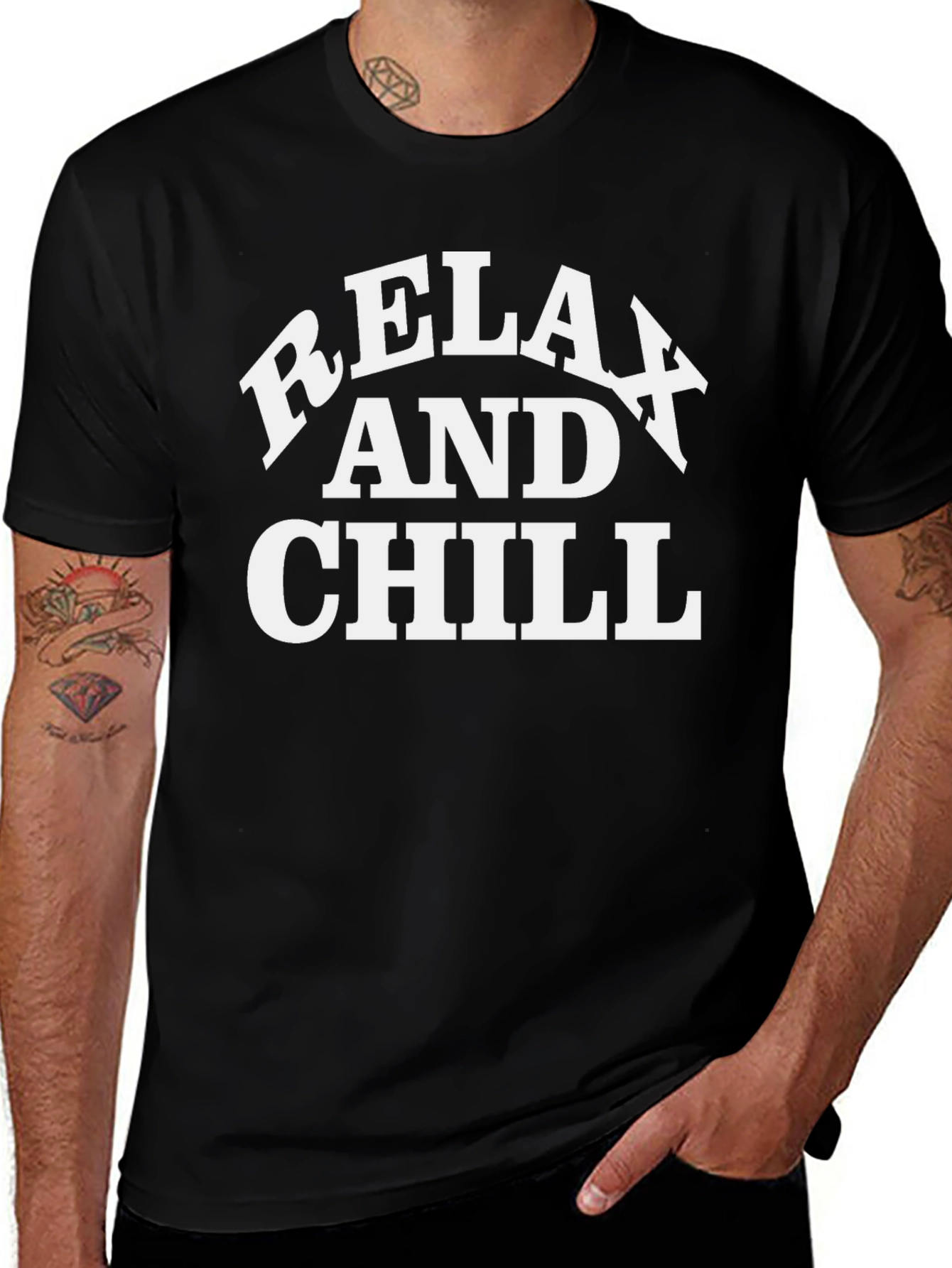 Variant 18 of Relax and Chill Black T-Shirt