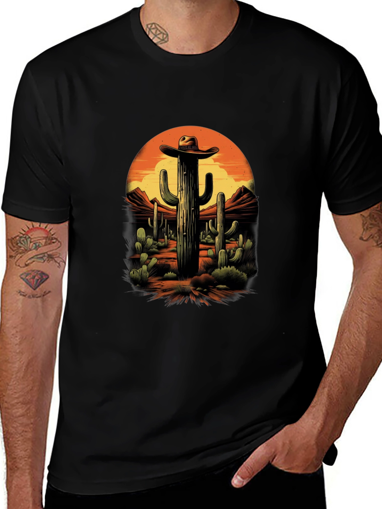 Desert Cactus Sunset T-Shirt