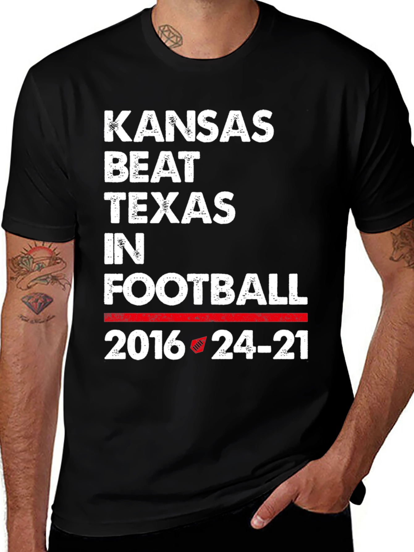Kansas Beat Texas Football T-Shirt