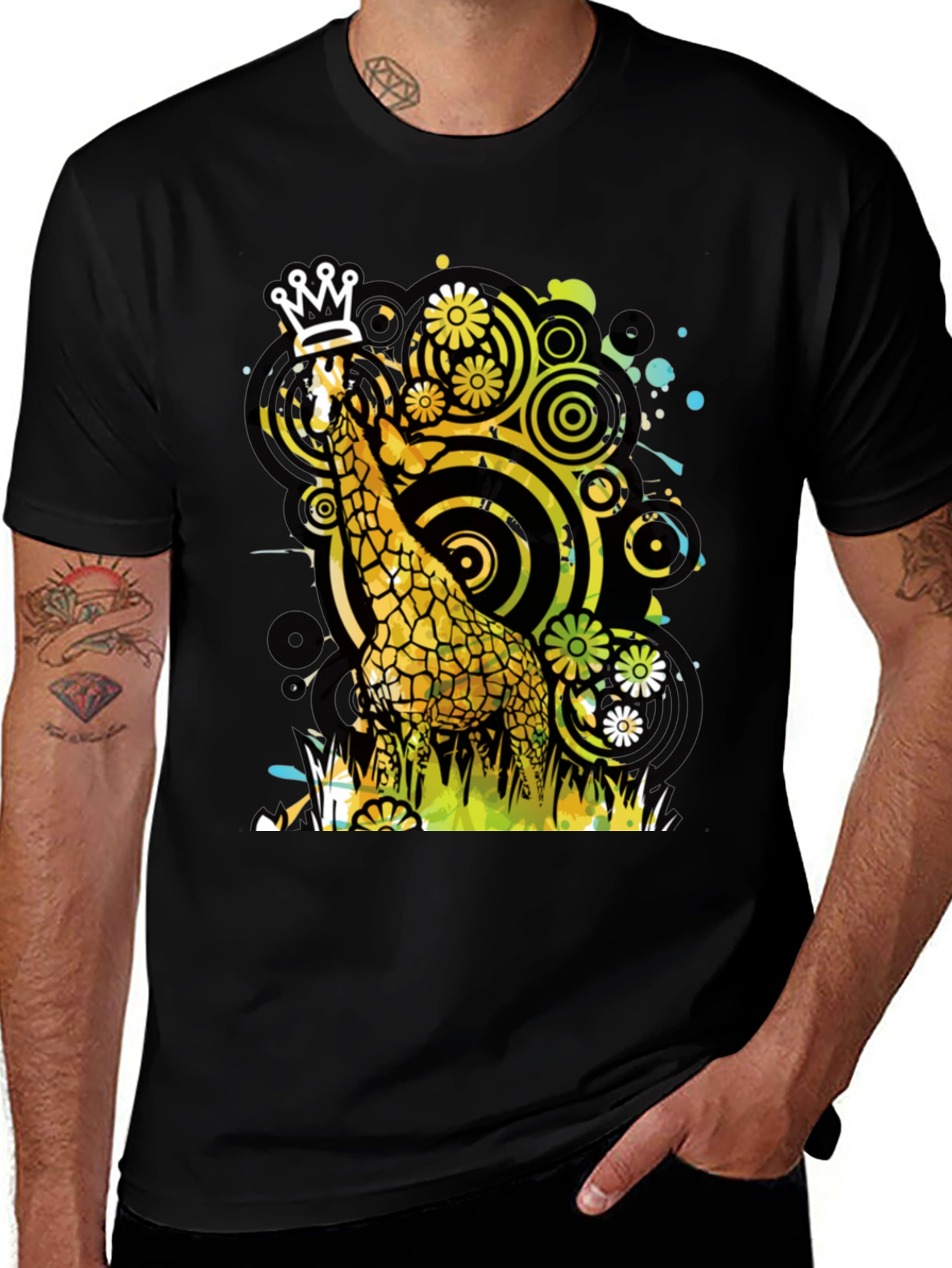 Variant 26 of Giraffe King Graphic Tee