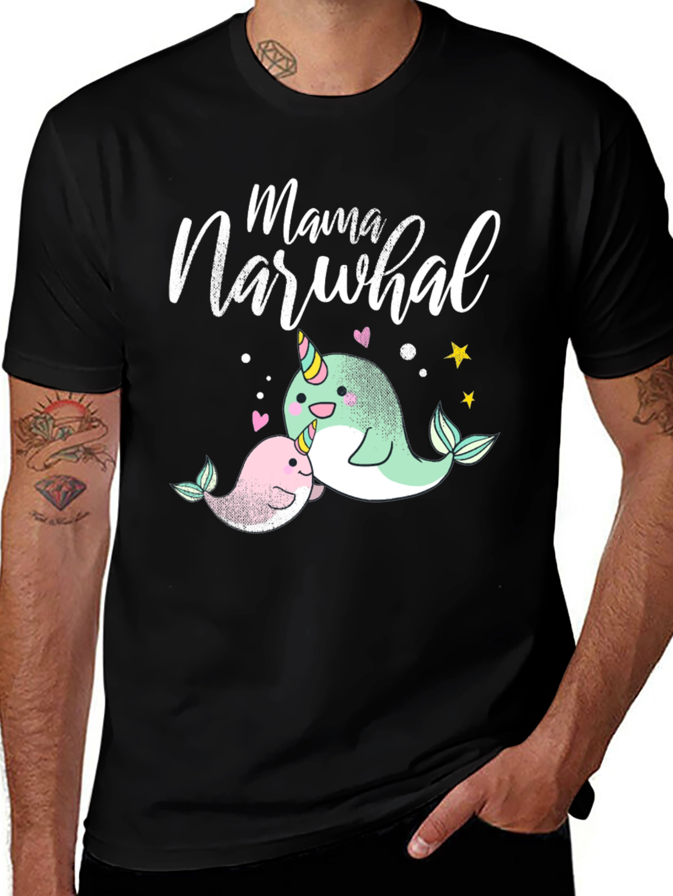Mama Narwhal T-Shirt - Cute Ocean Tee