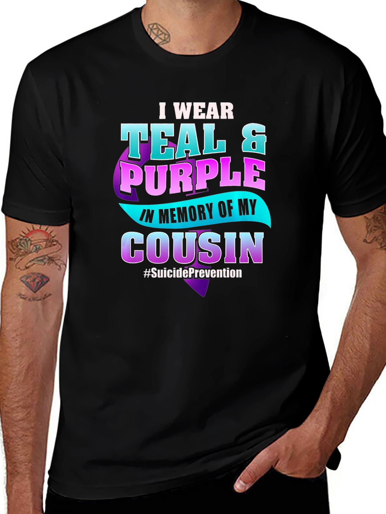 Teal & Purple Suicide Prevention Awareness T-Shirt