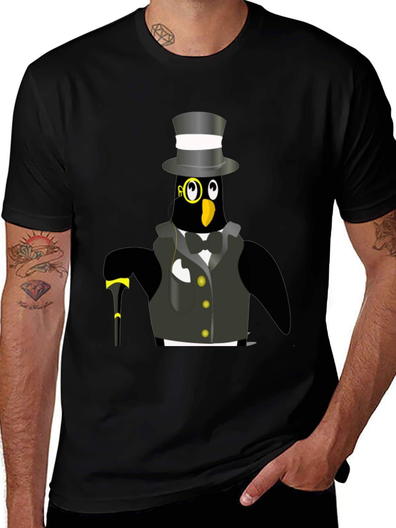 Penguin Tuxedo T-Shirt - Dapper Bird Tee