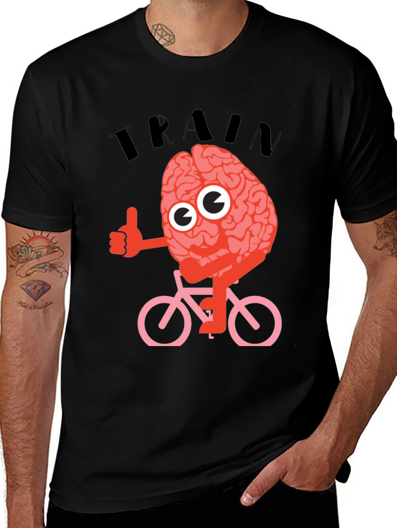 Variant 16 of Train Your Brain T-Shirt - Cycling Brain