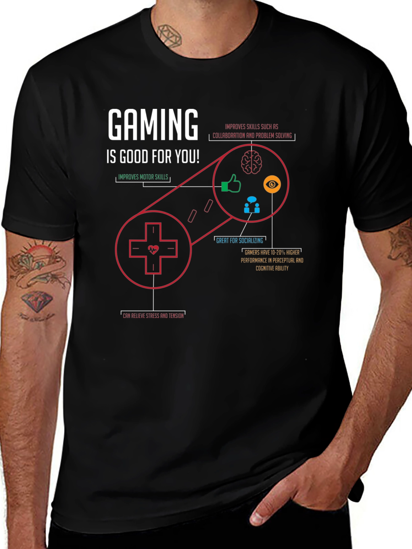 Variant 25 of Gaming is Good For You T-Shirt