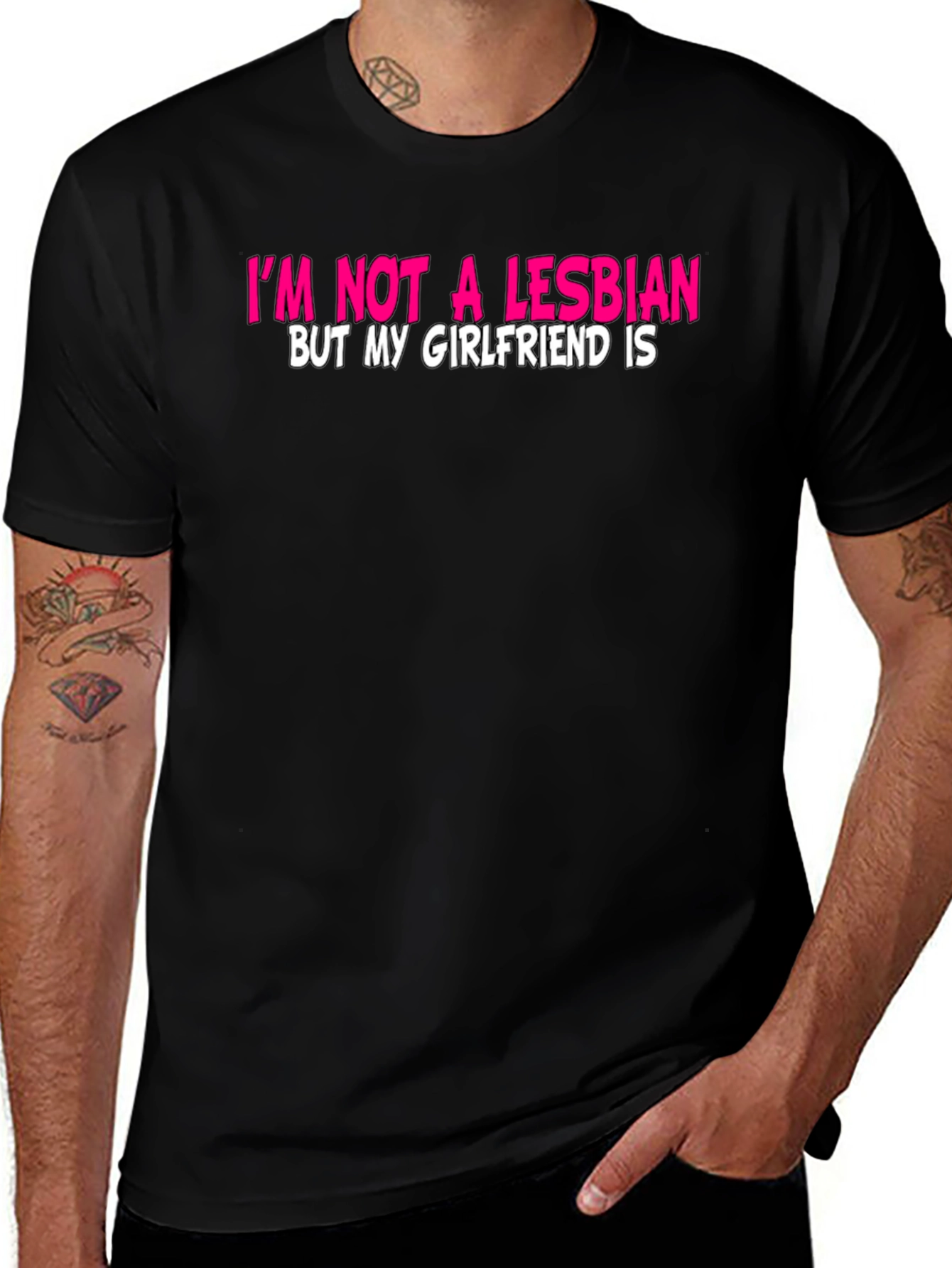 Variant 5 of I'm Not A Lesbian T-Shirt - Funny Novelty Graphic Tee