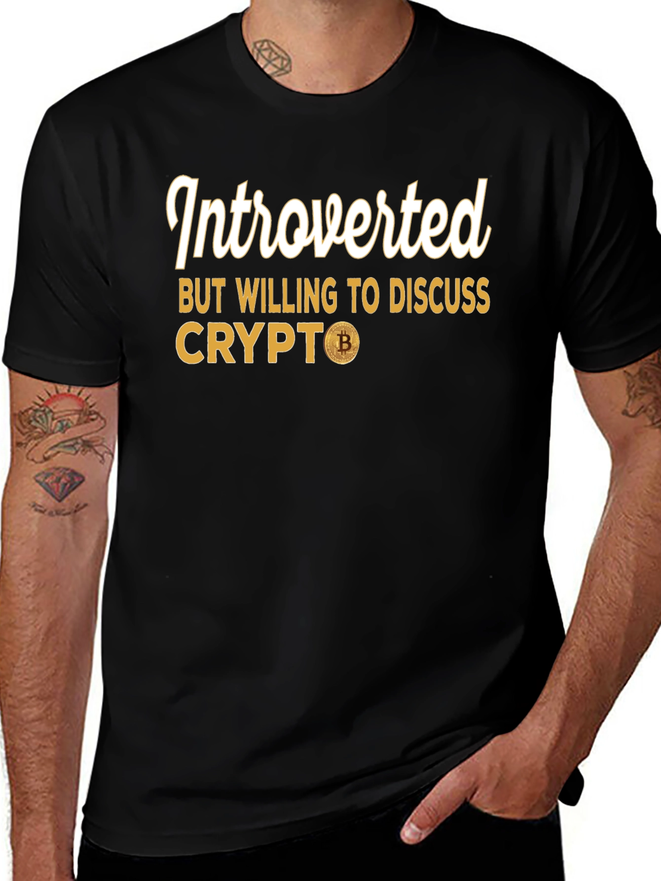Variant 19 of Introverted Crypto Fan T-Shirt