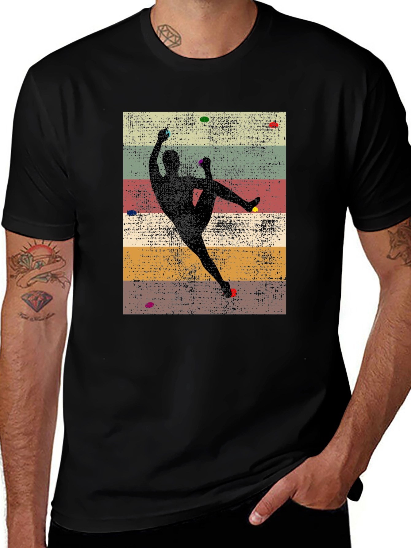 Variant 25 of Climbing Silhouette Graphic Tee - Rock Climbing Shirt
