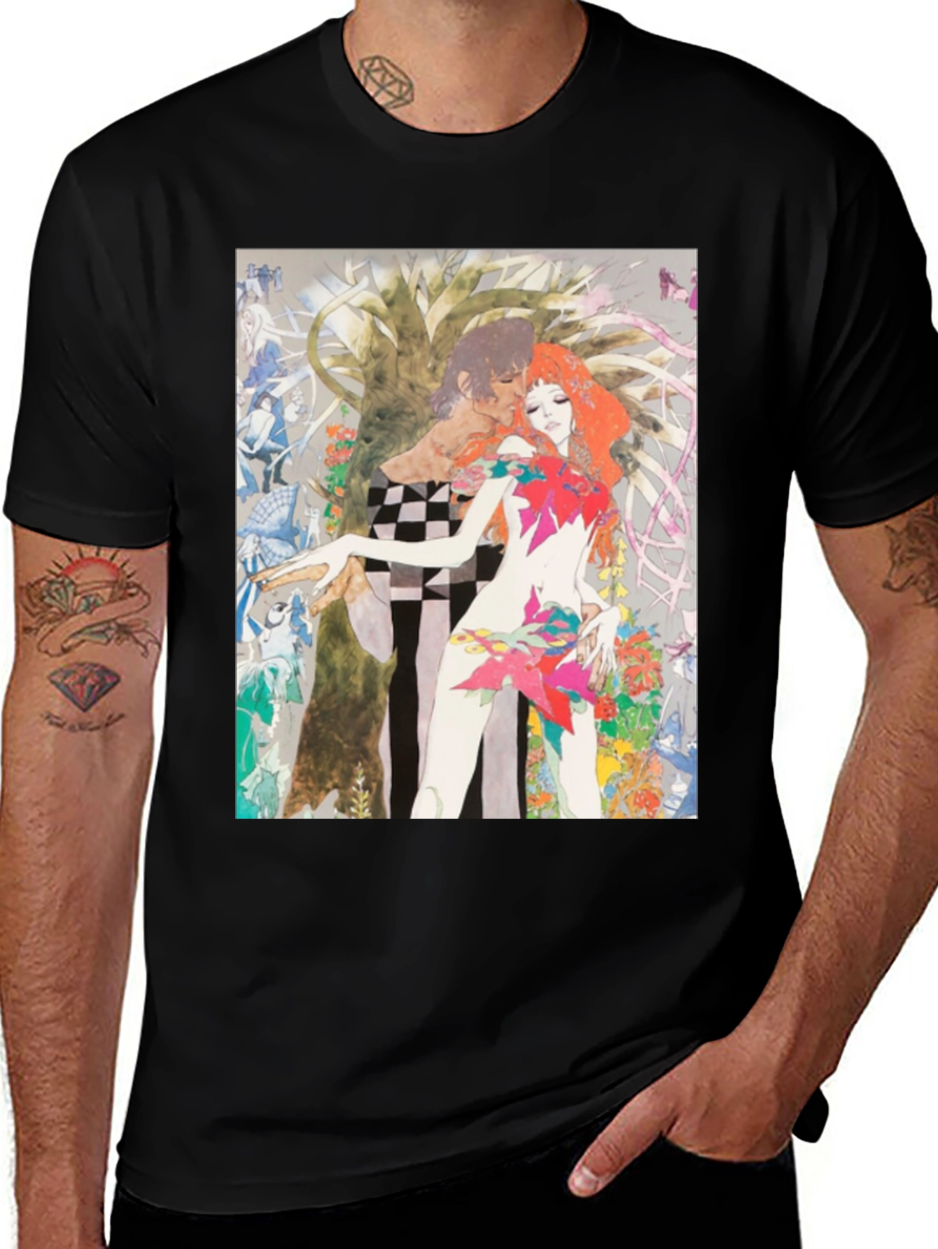 Variant 16 of Anime Graphic Tee - Black Cotton T-Shirt