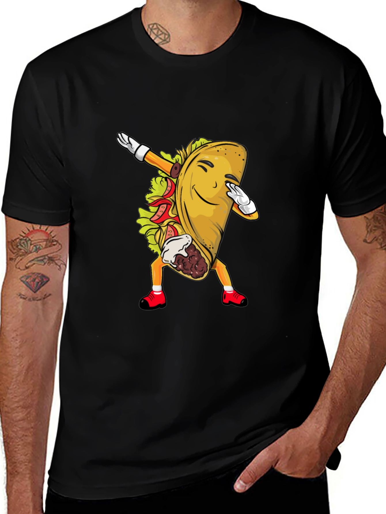 Variant 15 of Taco Dabbing Graphic Tee - Fun Food Shirt