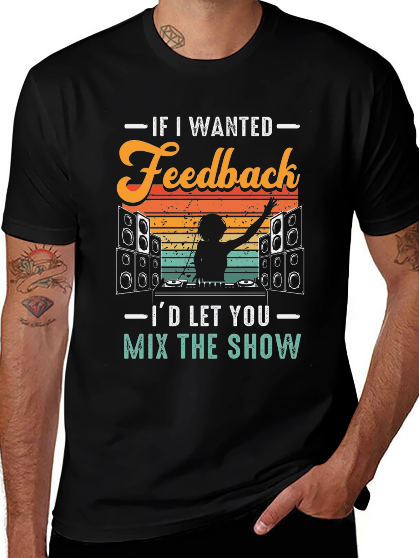 DJ "Feedback" Graphic T-Shirt