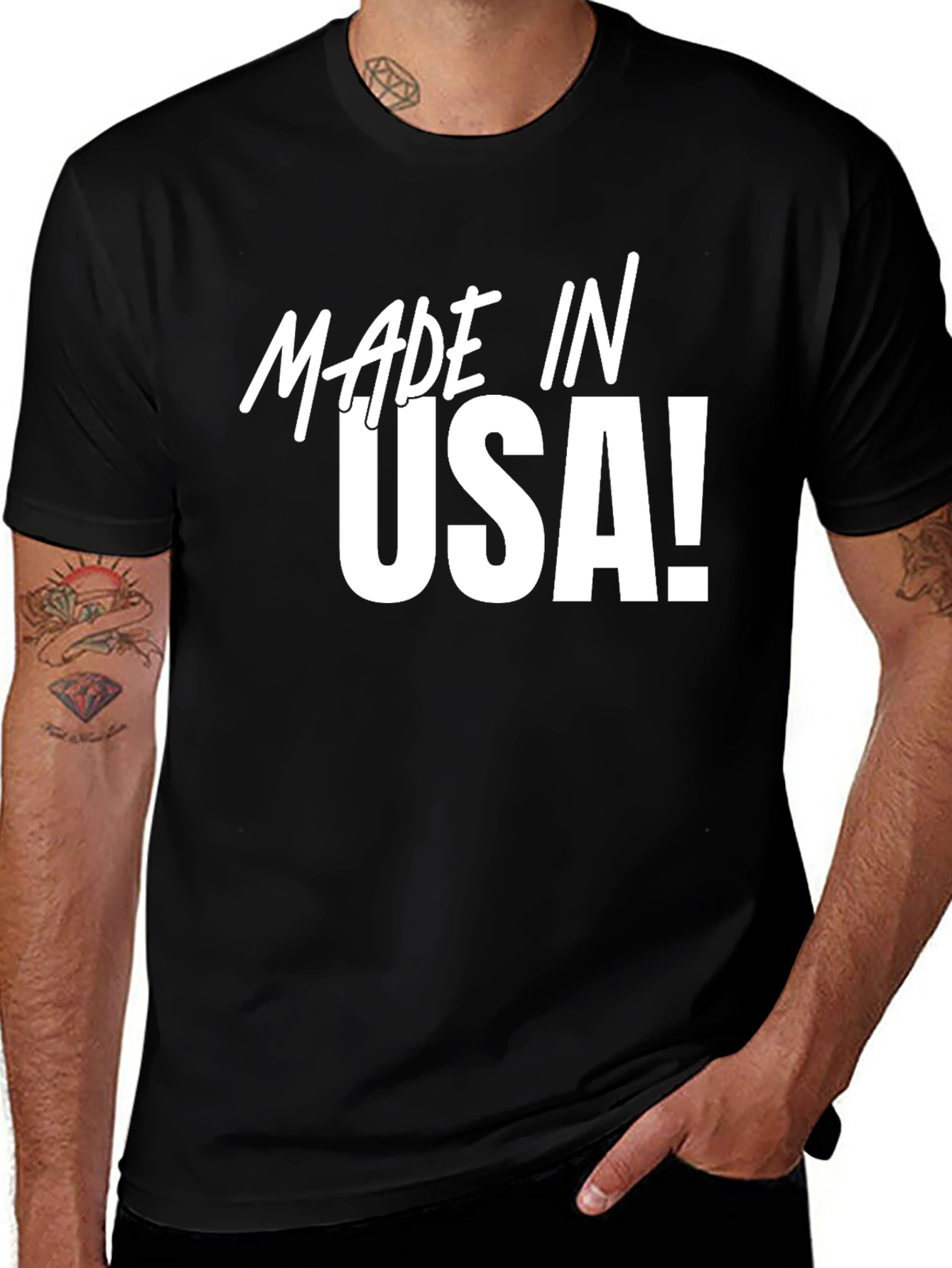 Variant 25 of Made in USA Black Graphic Tee