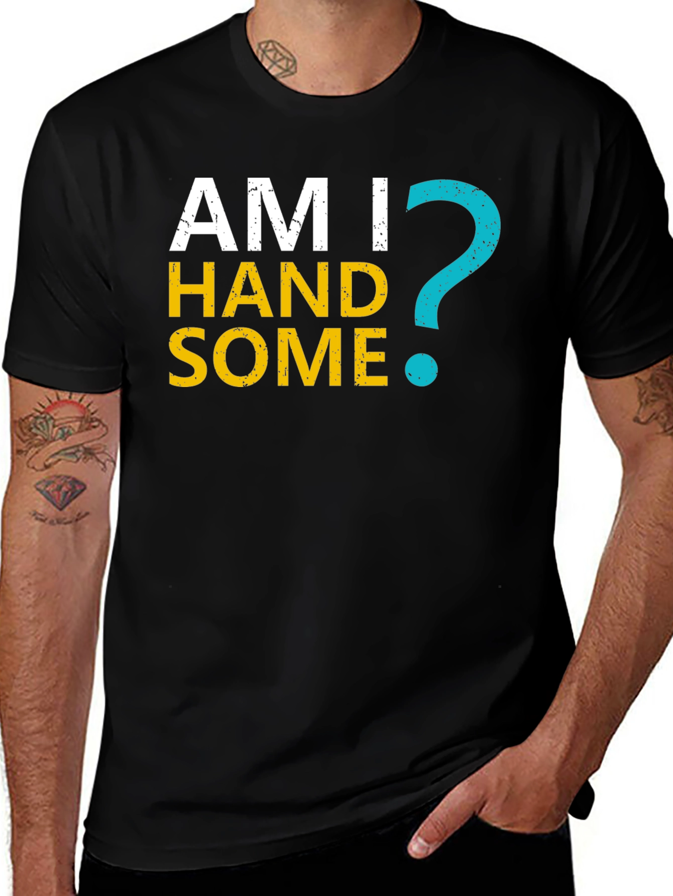 Variant 20 of Am I Handsome T-Shirt
