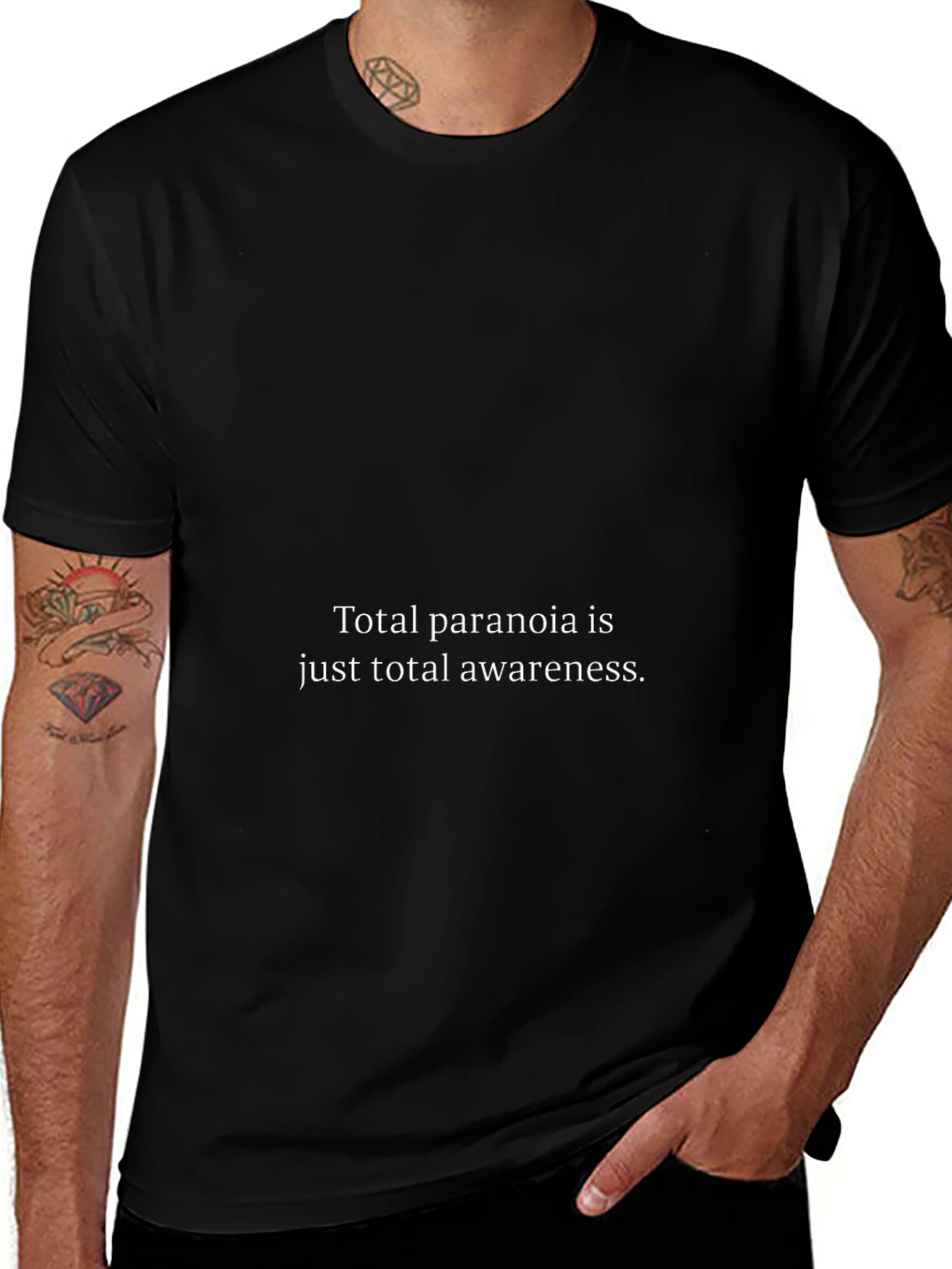 Variant 20 of Paranoia Awareness Graphic Tee - Black