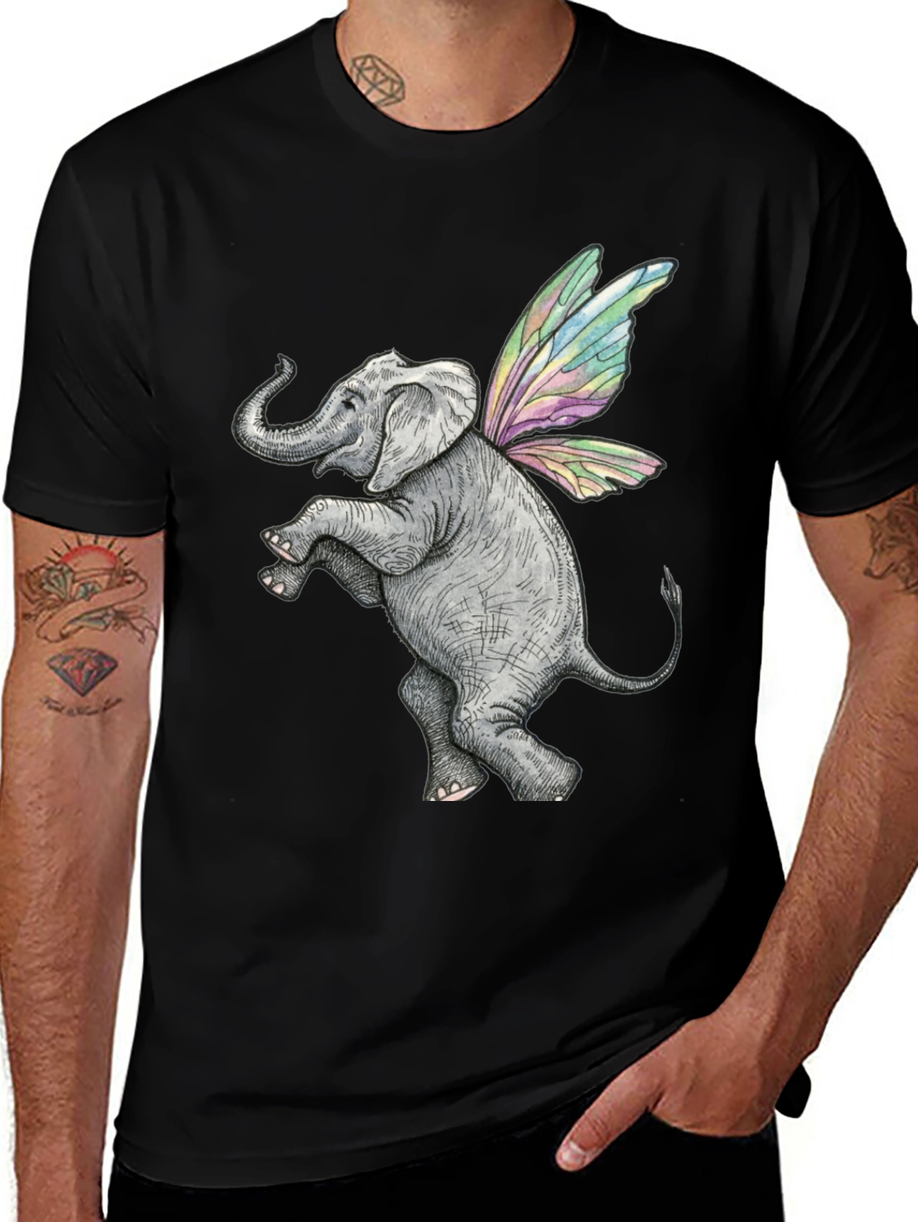 Variant 20 of Elephant Fairy Graphic Tee - Unique Design