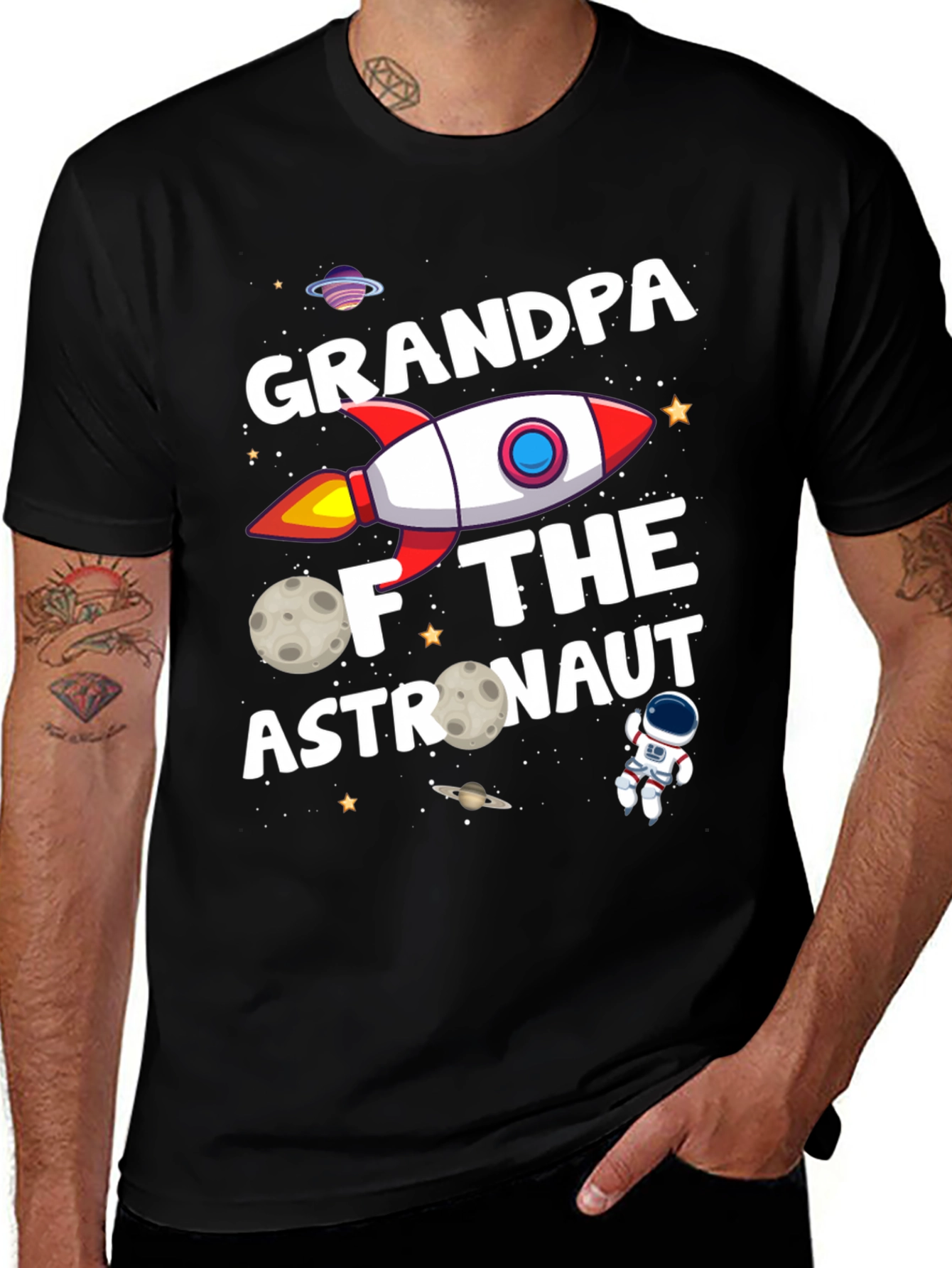 Variant 24 of Grandpa of the Astronaut Graphic Tee