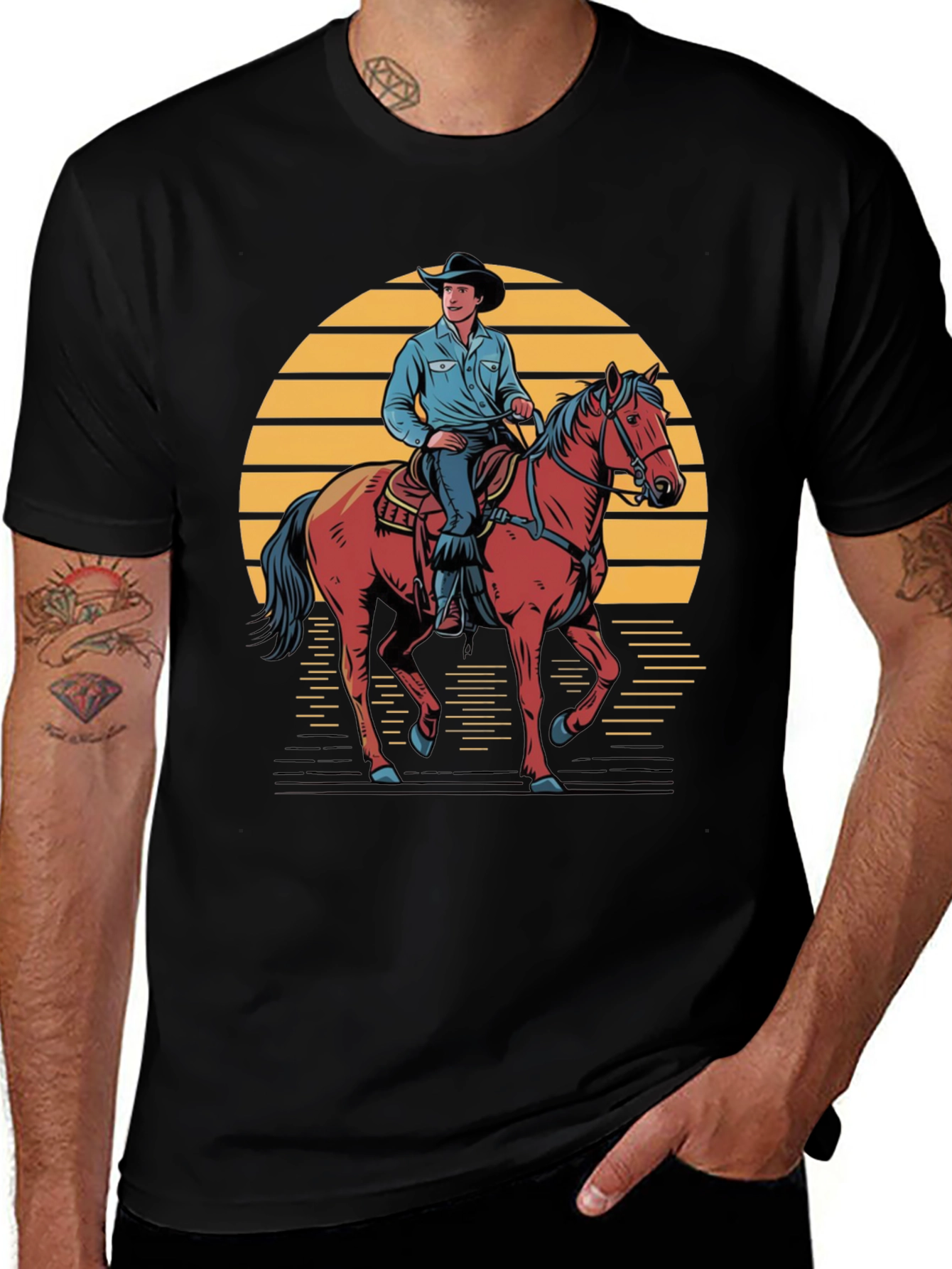Variant 13 of Cowboy Sunset Graphic Tee