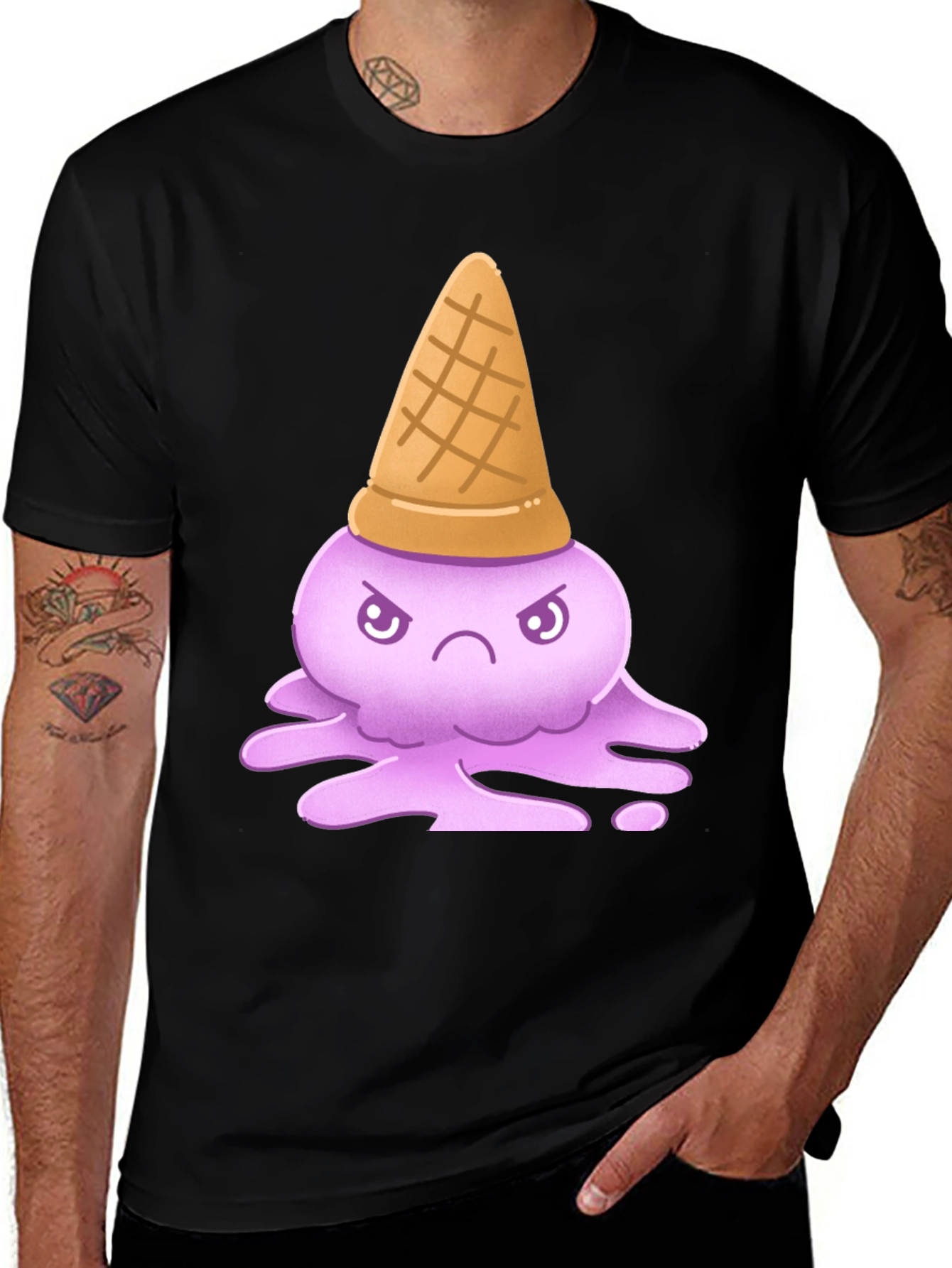 Variant 15 of Angry Ice Cream Cone Graphic T-Shirt