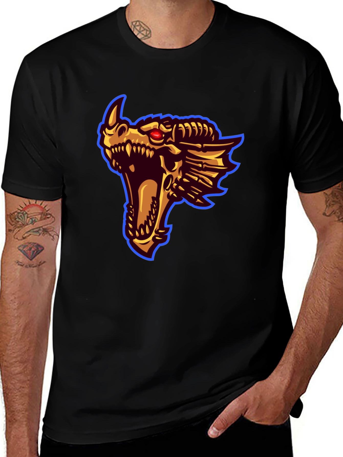 Variant 12 of Dragon Head Graphic Print T-Shirt