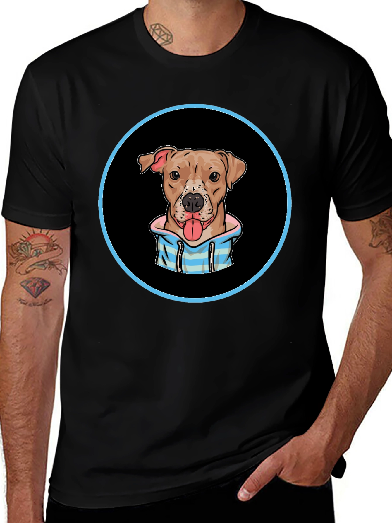 Variant 6 of Dog in Hoodie T-Shirt - Unique Pet Lover Tee