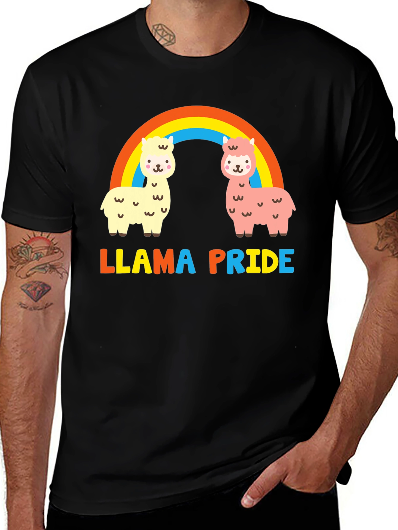 Variant 22 of Llama Pride T-Shirt - Rainbow LGBTQ+ Apparel
