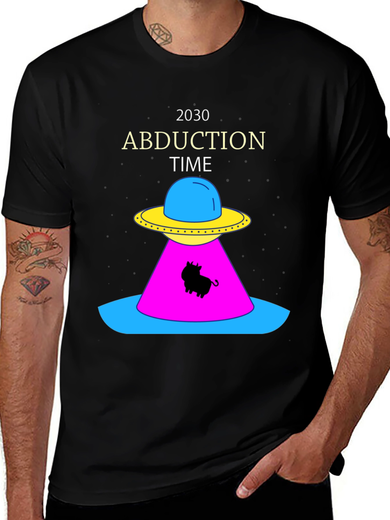 Variant 11 of 2030 Abduction Time Black T-Shirt