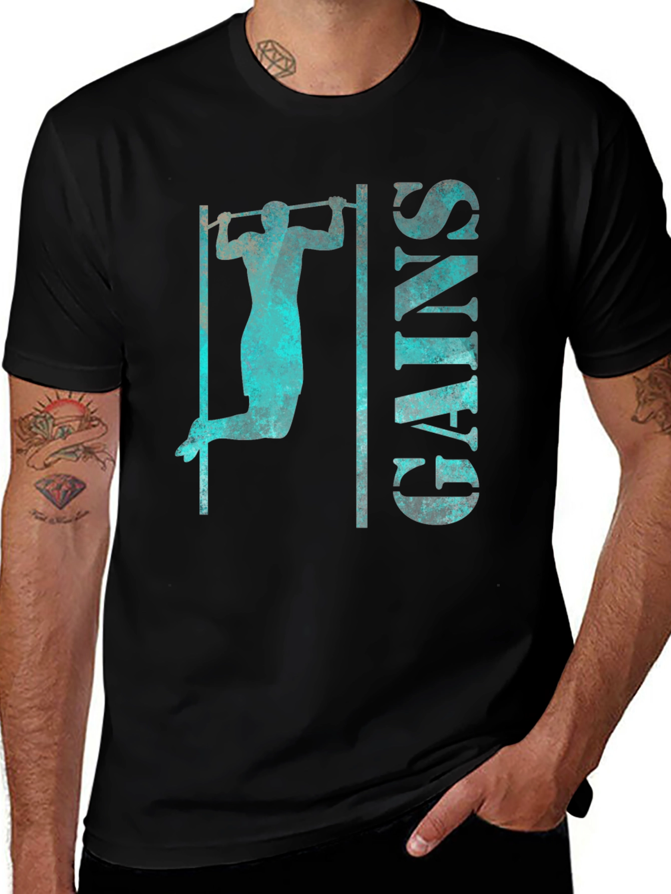 Gains Graphic T-Shirt Black
