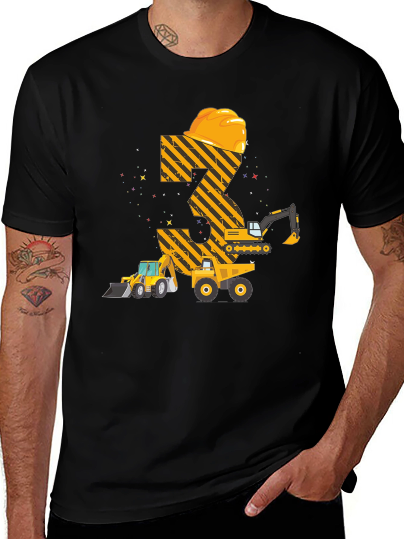 Variant 21 of Construction 3rd Birthday Boy T-Shirt
