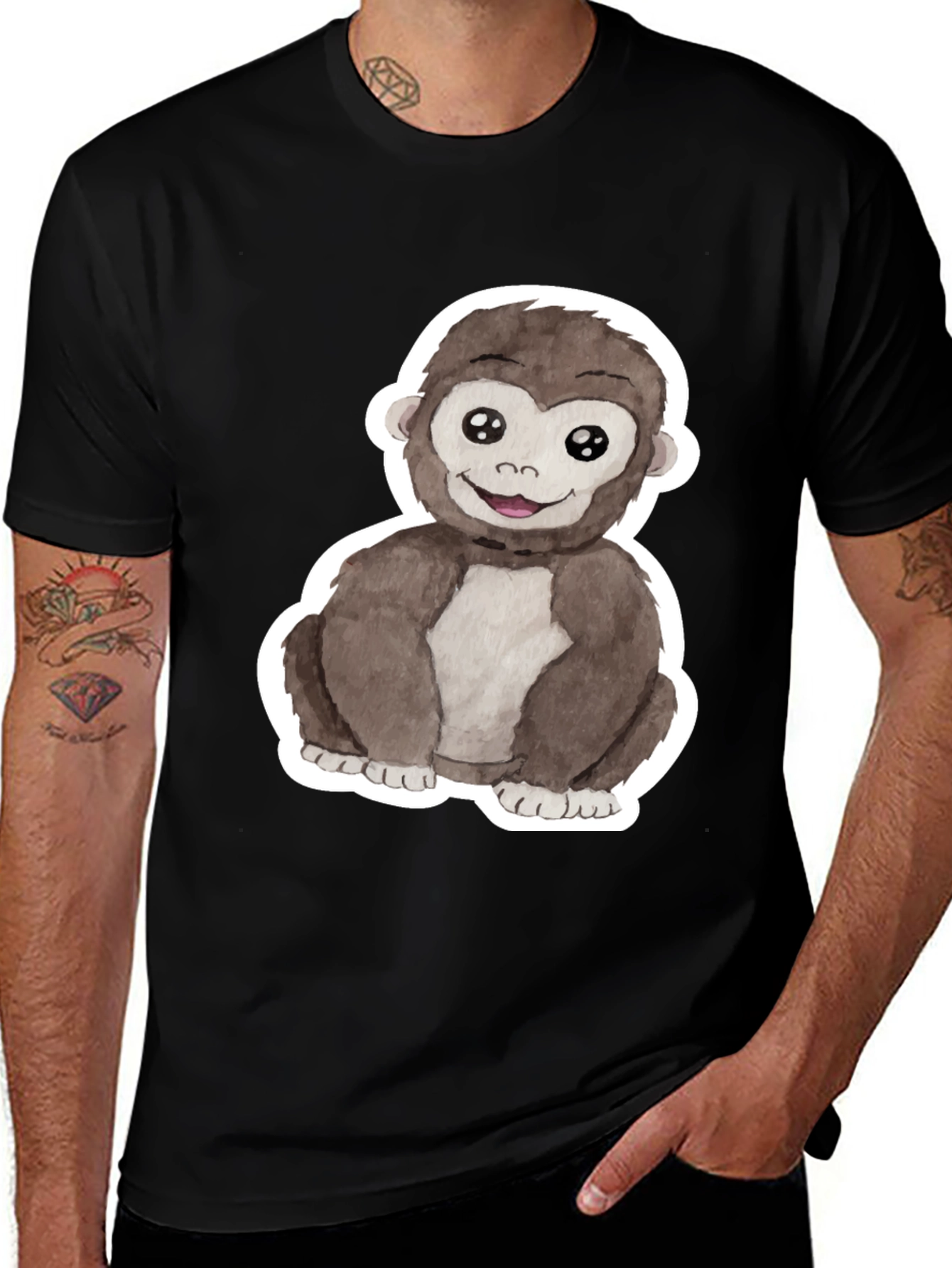 Variant 15 of Cute Cartoon Monkey T-Shirt
