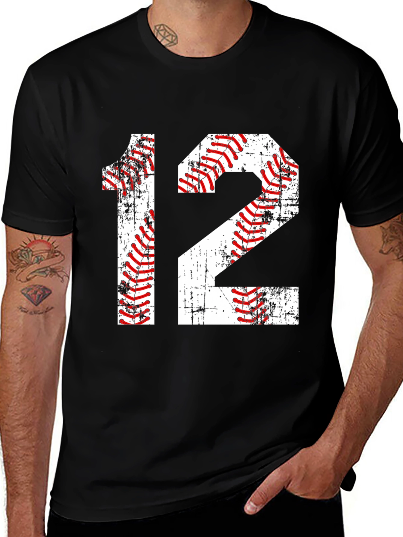 Variant 13 of Baseball Number 12 T-Shirt