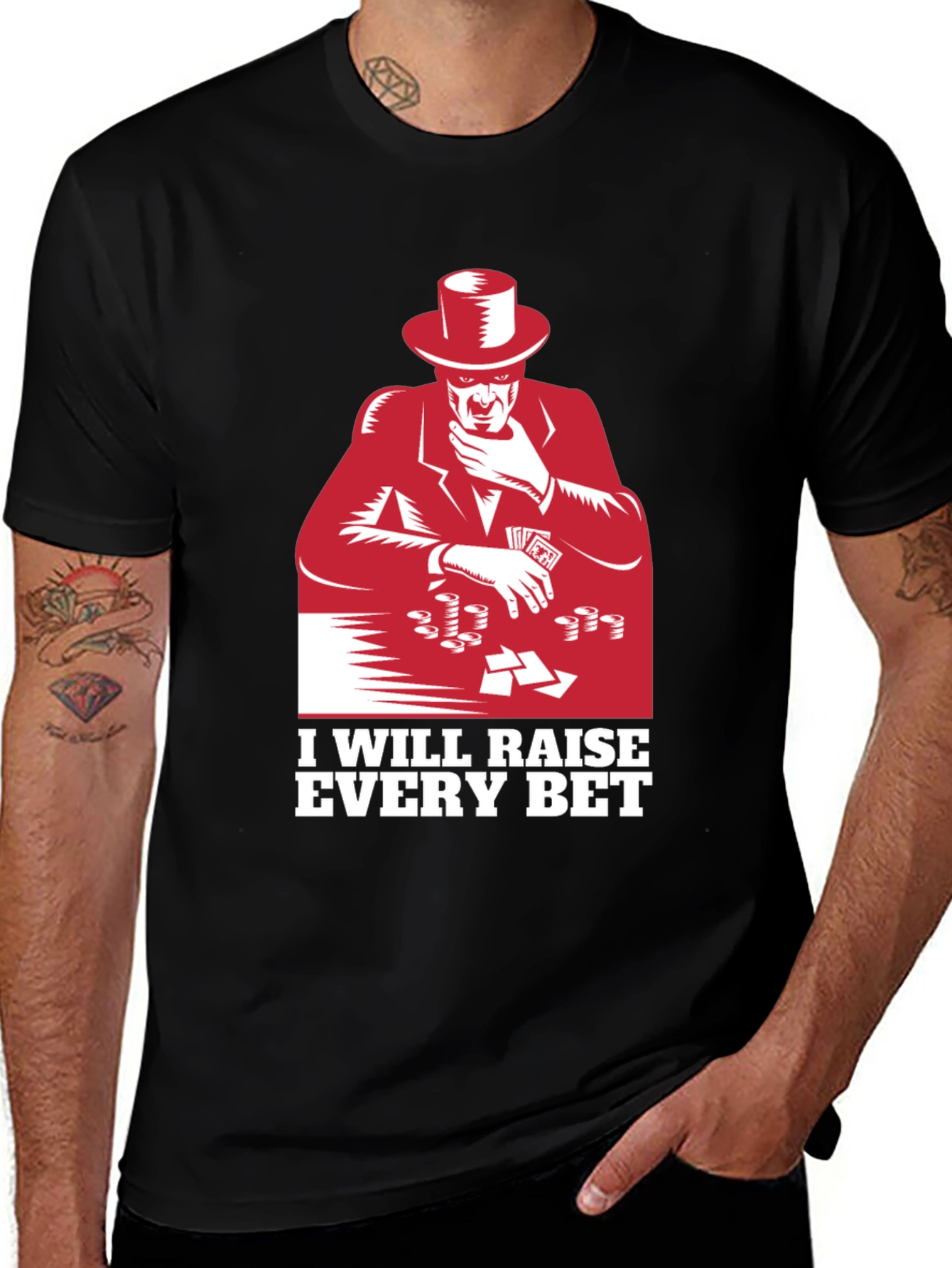 Variant 22 of Raise Every Bet T-Shirt, Gambler Tee