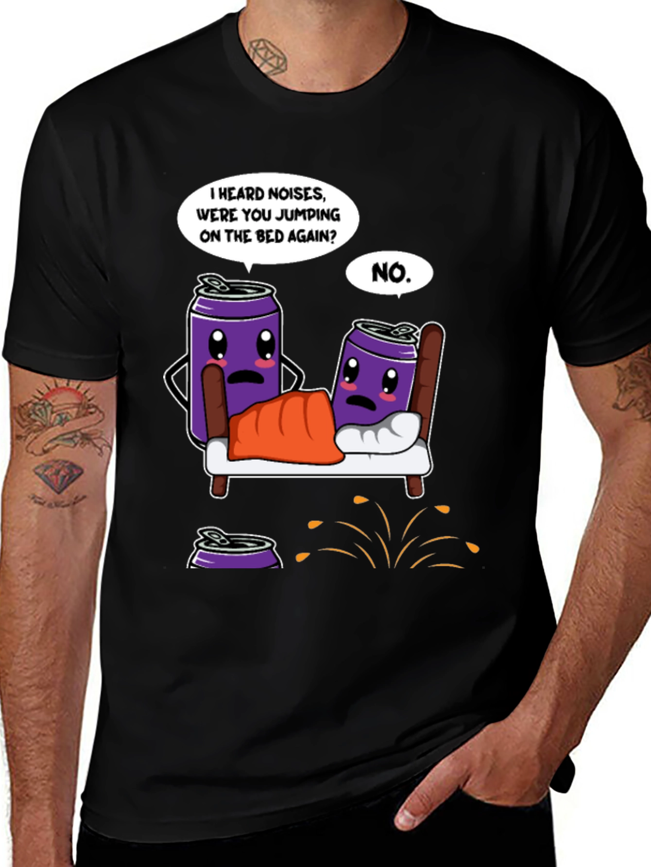 Variant 12 of Funny Cartoon Can Bed Time T-Shirt