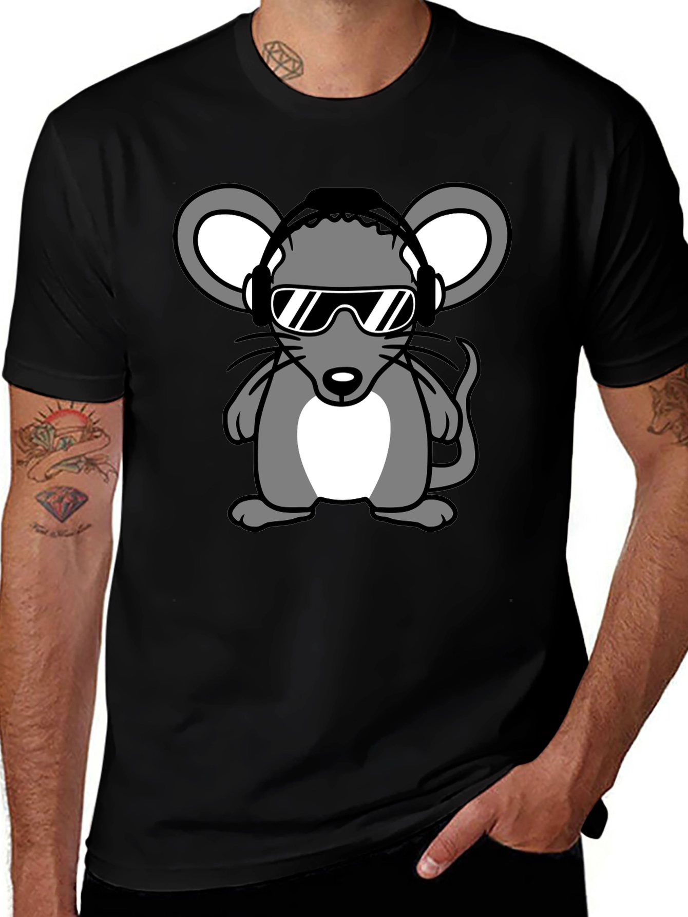 DJ Mouse Graphic T-Shirt - Cool Cartoon Tee