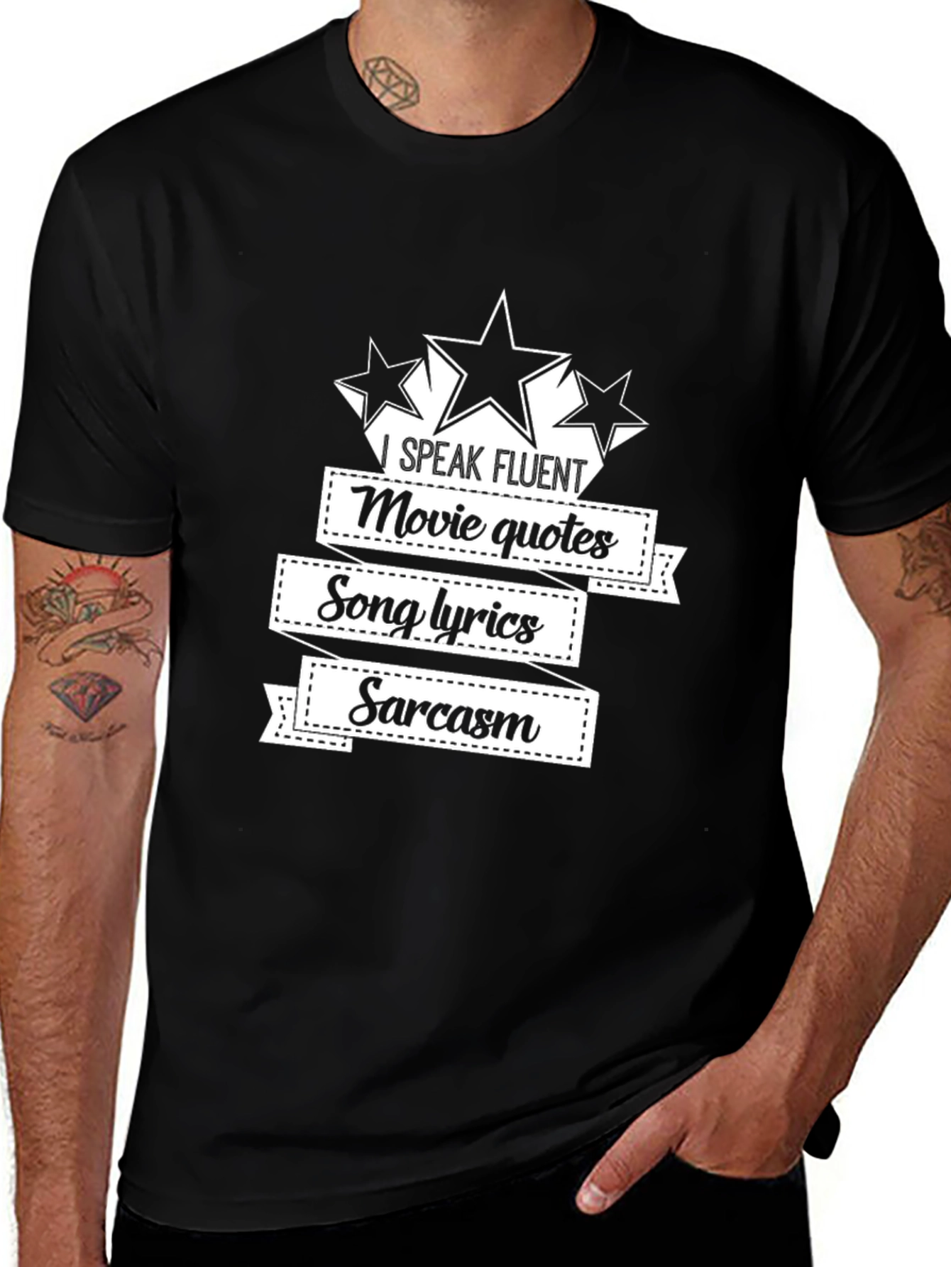 Variant 6 of Fluent Sarcasm & Movie Quote Graphic Tee