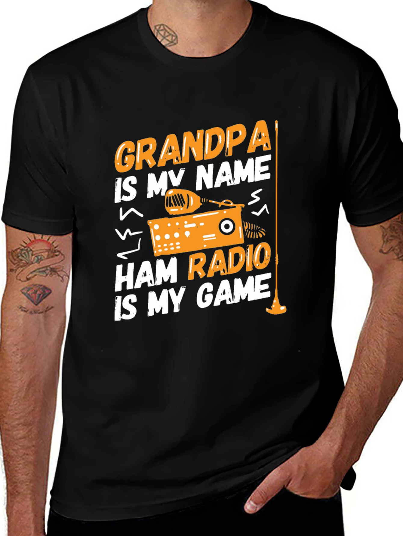 Variant 18 of Grandpa Ham Radio T-Shirt - Operator Game