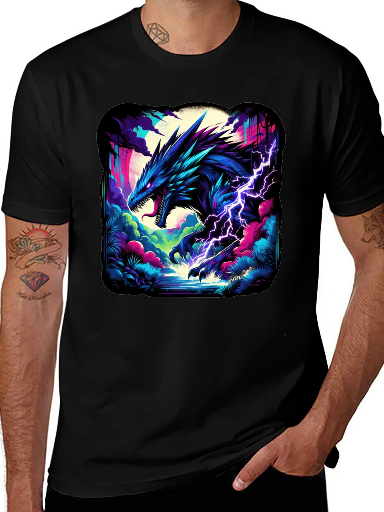 Variant 23 of Dragon T-Shirt: Electric Beast Tee