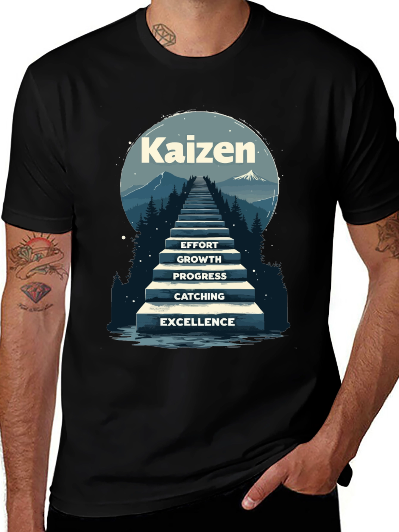 Kaizen Steps T-Shirt - Effort to Excellence