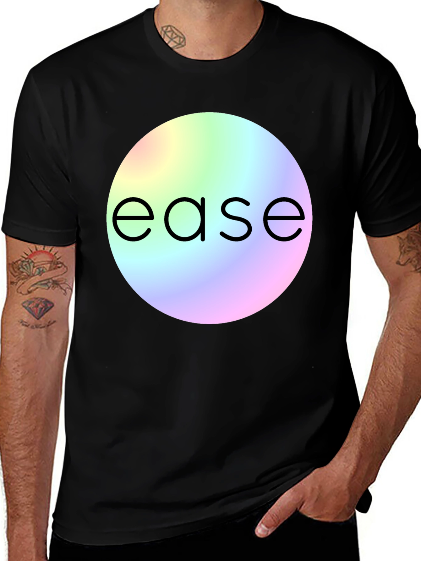 Variant 10 of Ease Rainbow Circle Graphic T-Shirt