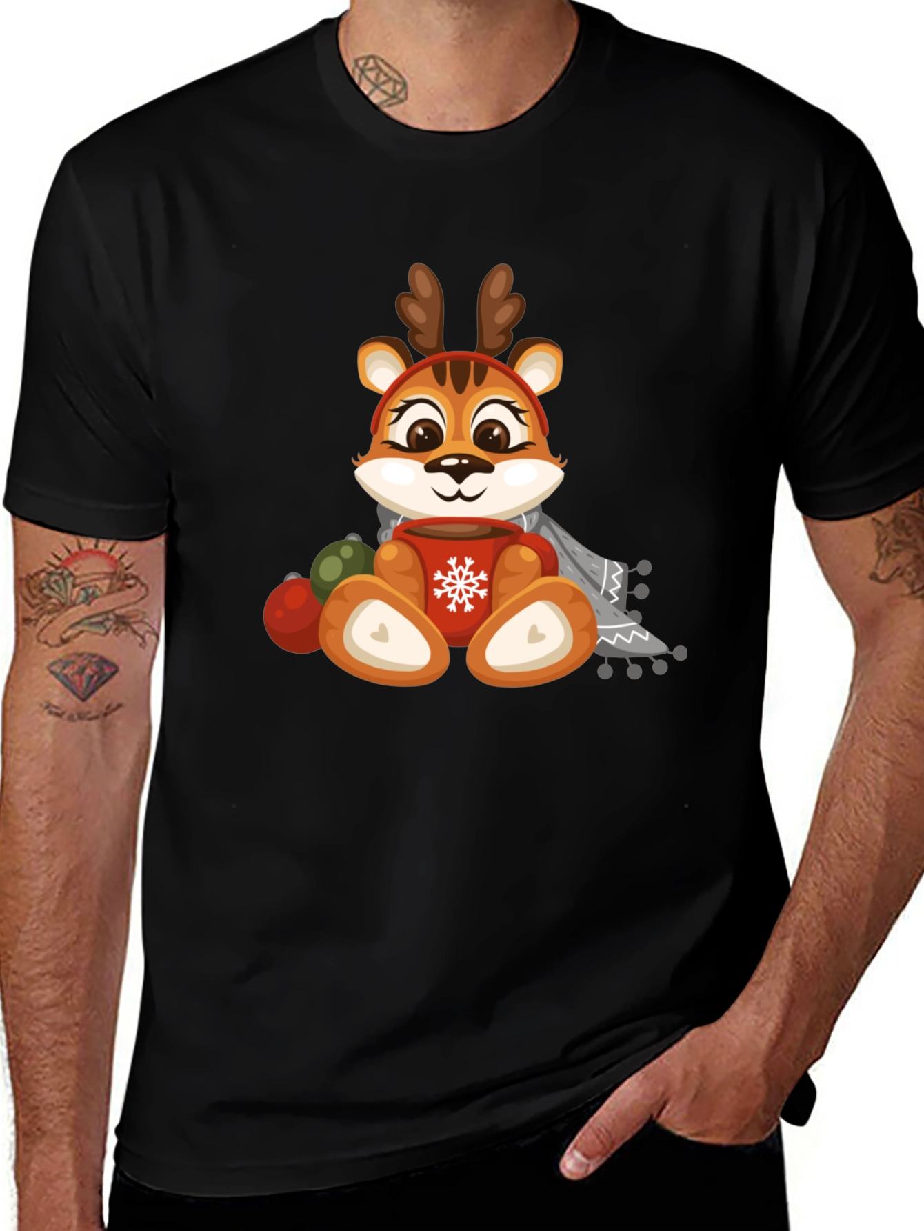 Variant 10 of Festive Reindeer Cocoa T-Shirt