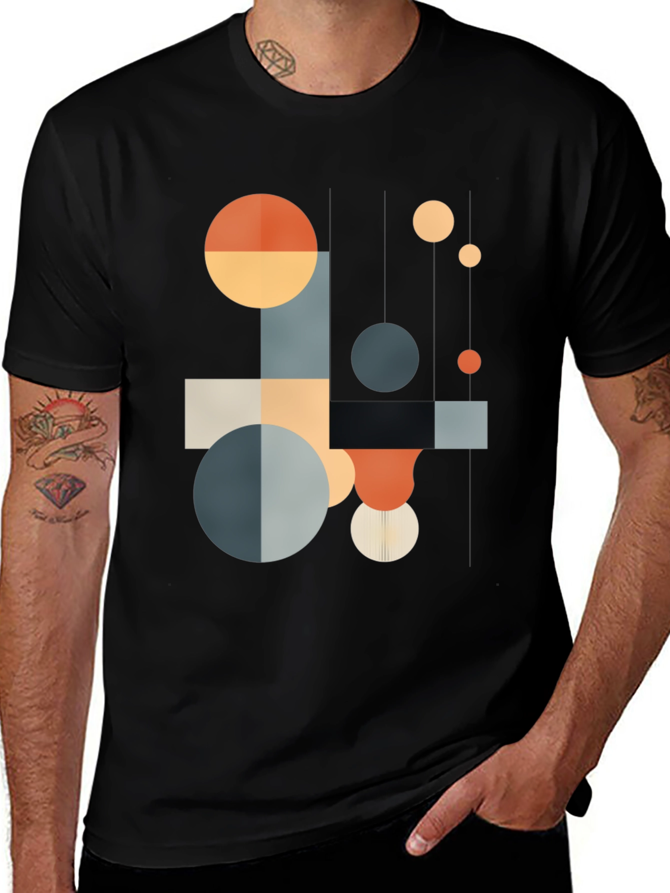 Variant 5 of Geometric Shapes T-Shirt - Modern Abstract Design