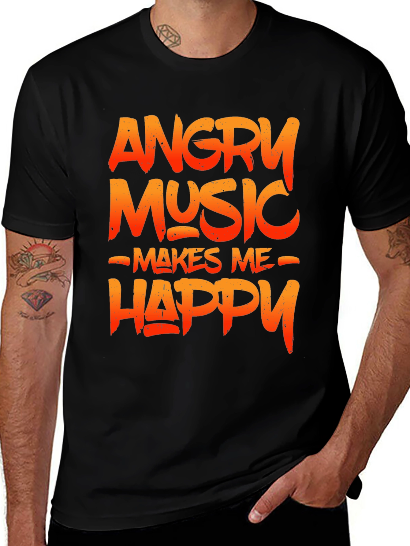 Variant 17 of Angry Music Makes Me Happy Graphic Tee