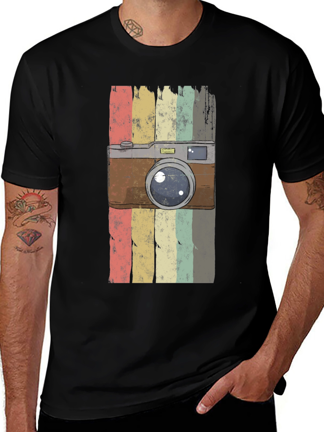 Retro Camera Graphic T-Shirt - Vintage Style