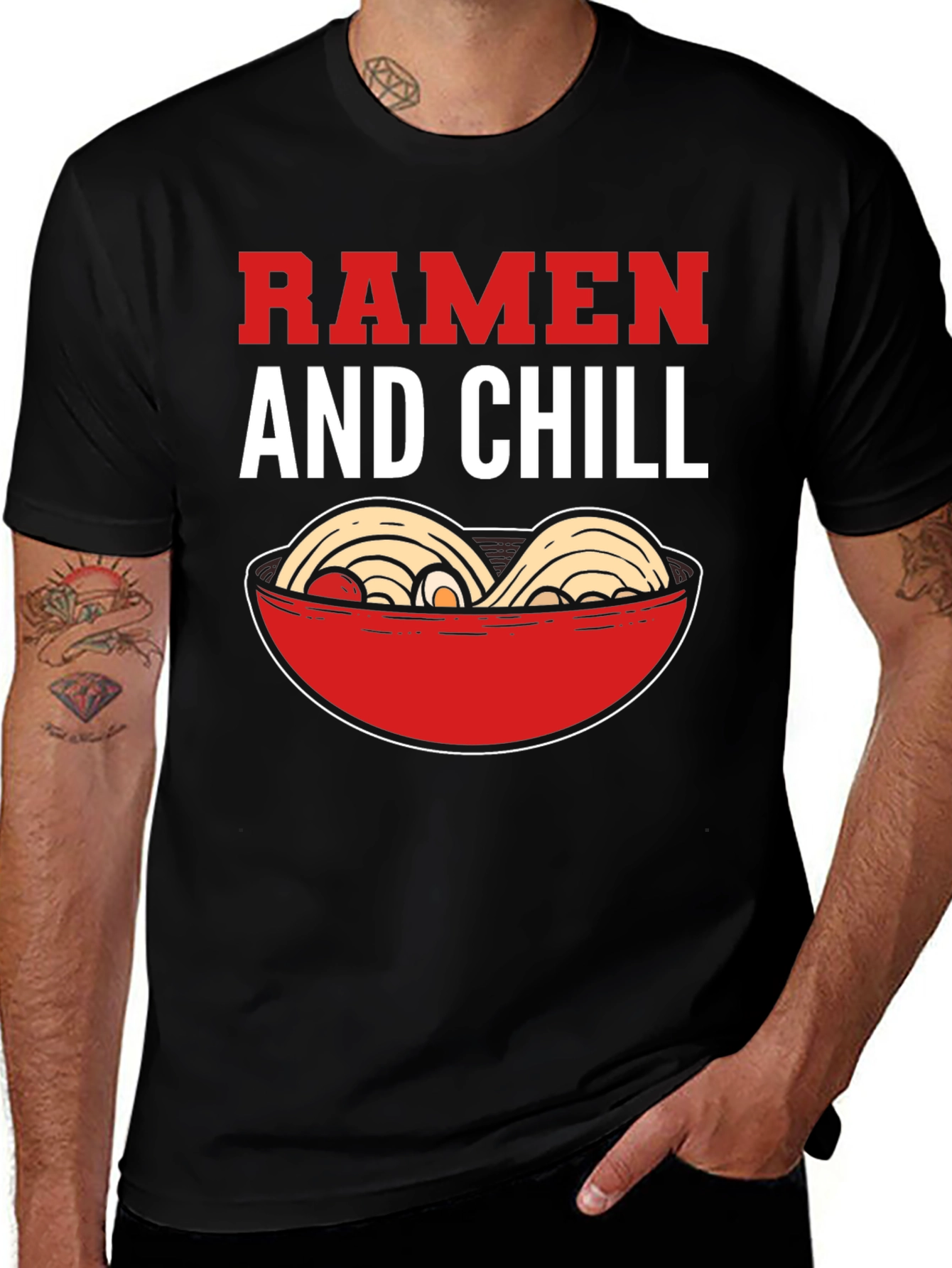 Variant 27 of Ramen and Chill Graphic T-Shirt - Foodie Tee